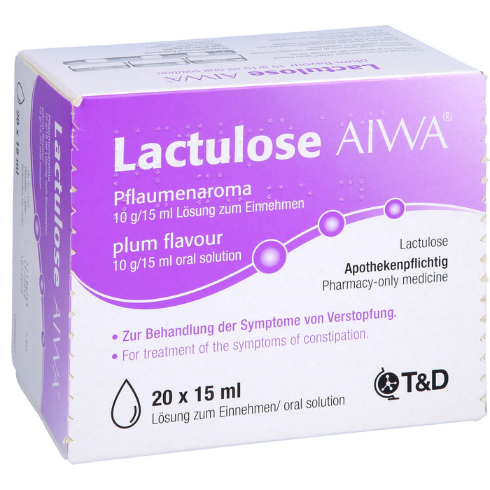 AIWA Lactulose 10 g/15 ml Lösung mit Pflaumenaroma, 20 pc Sachets