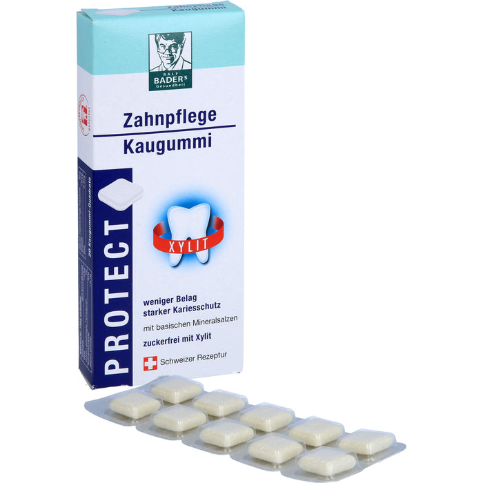 BADERs protect Zahnpflege-Kaugummi für weniger Belag und starken Kariesschutz, 20 St. Kaugummi