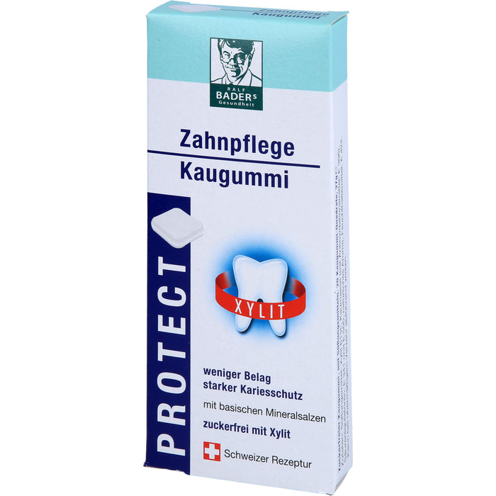BADERs protect Zahnpflege-Kaugummi für weniger Belag und starken Kariesschutz, 20 pc Gomme à mâcher