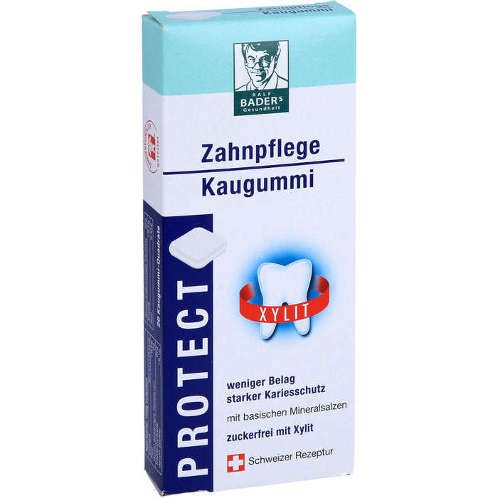 BADERs protect Zahnpflege-Kaugummi für weniger Belag und starken Kariesschutz, 20 pc Gomme à mâcher