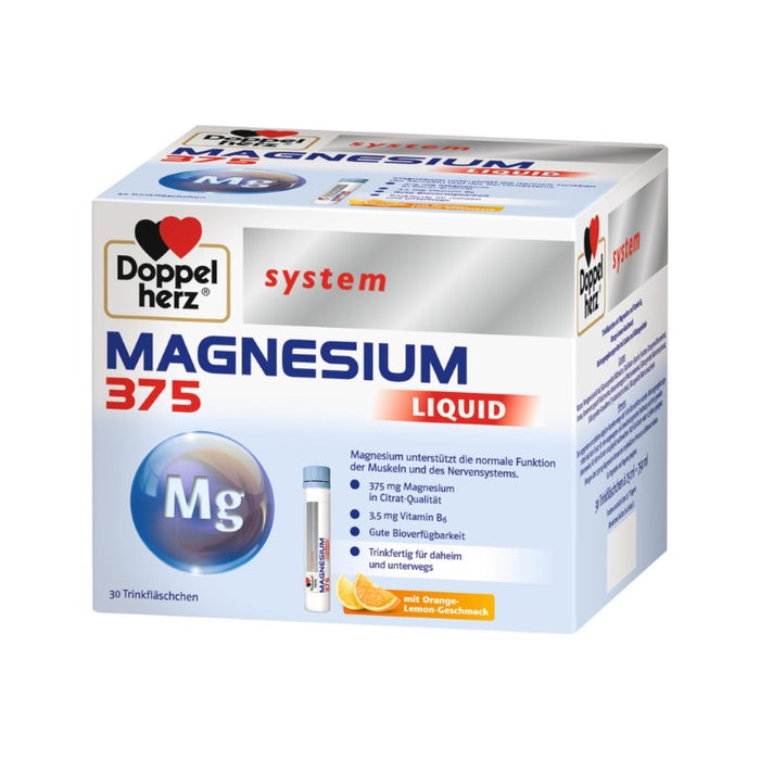 Doppelherz system Magnesium 375 Liquid Trinkfläschchen, 30 St. Flaschen