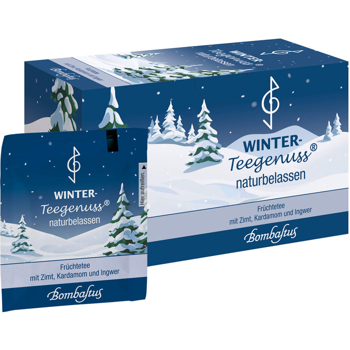 Bombastus Winter-Teegenuss naturbelassen Früchtetee mit Zimt, Kardamom und Ingwer, 20 St. Beutel