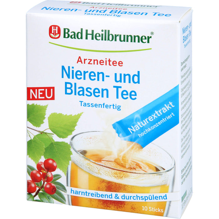 Bad Heilbrunner Nieren- und Blasen Tee tassenfertig harntreibend und durchspülend, 10 pc Sachets
