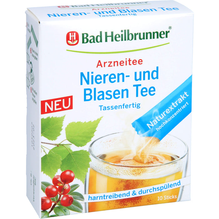 Bad Heilbrunner Nieren- und Blasen Tee tassenfertig harntreibend und durchspülend, 10 pc Sachets