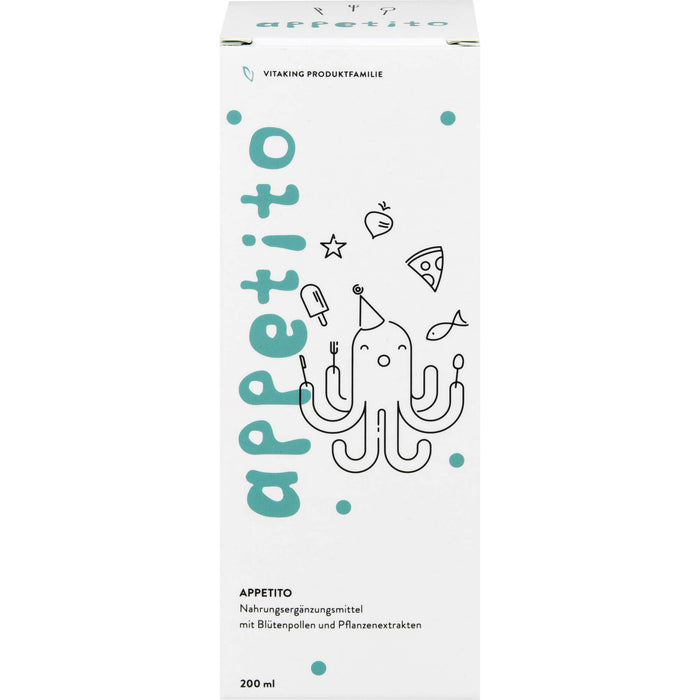 Appetito Sirup mit Blütenpollen und Pflanzennextrakten, 200 ml Lösung