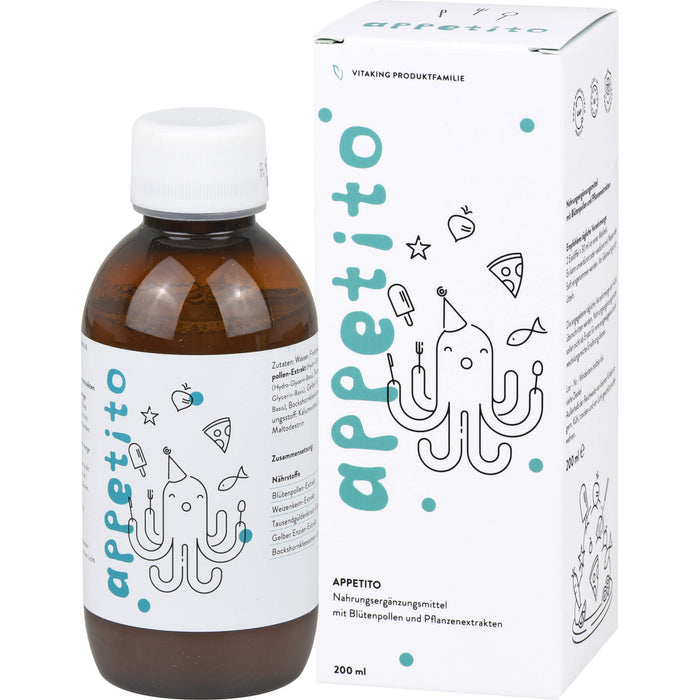 Appetito Sirup mit Blütenpollen und Pflanzennextrakten, 200 ml Solution
