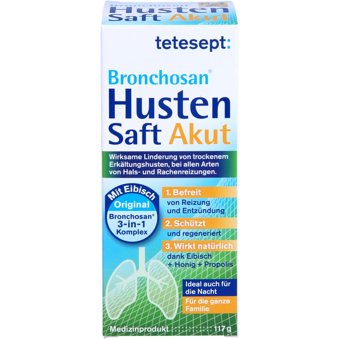 Tetesept Bronchosan Husten Saft Akut, 117 g Lösung