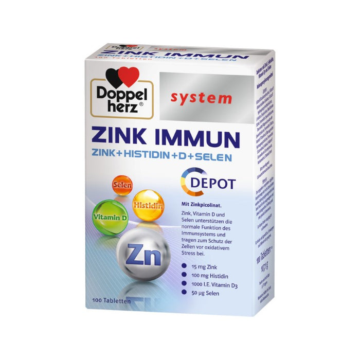 Doppelherz system Zink Immun Depot Tabletten, 100 pc Tablettes