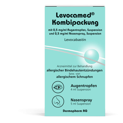 Levocamed® Kombipackung 0,5 mg/ml Augentropfen, Suspension 0,5 mg/ml Nasenspray, Suspension, 1 St KPG