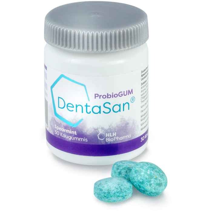DentaSan ProbioGUM Spearmint probiotischer Kaugummi für die Mundflora, 30 St. Kaugummi