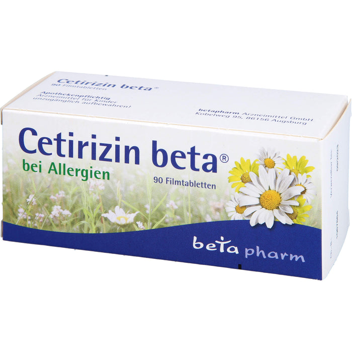 Cetirizin beta Filmtabletten bei Allergien, 90 pcs. Tablets