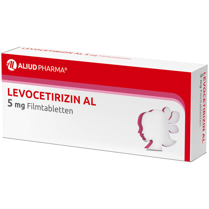 ALIUD PHARMA Levocetirizin AL 5 mg Filmtabletten bei Heuschnupfen, 20 St. Tabletten