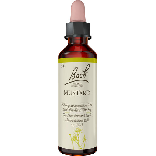 Bach Original Bach-Blüten Nr. 21 Mustard Wilder Senf Tropfen, 20 ml Lösung