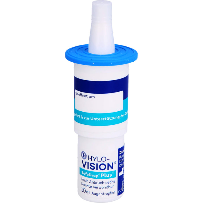 Hylo-Vision SafeDrop Plus Augentropfen bei Trockenheitsgefühl & zur Unterstützung der Zellregeneration, 20 ml Solution