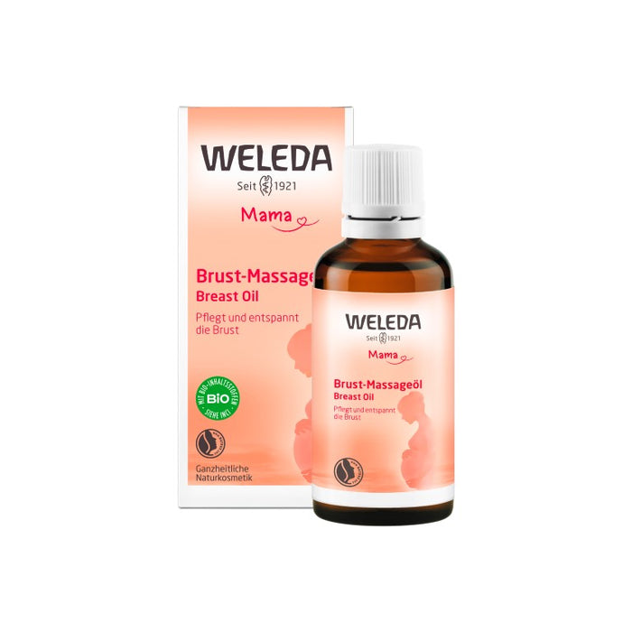 WELEDA Brust-Massageöl pflegt und entspannt die Brust, 50 ml Öl