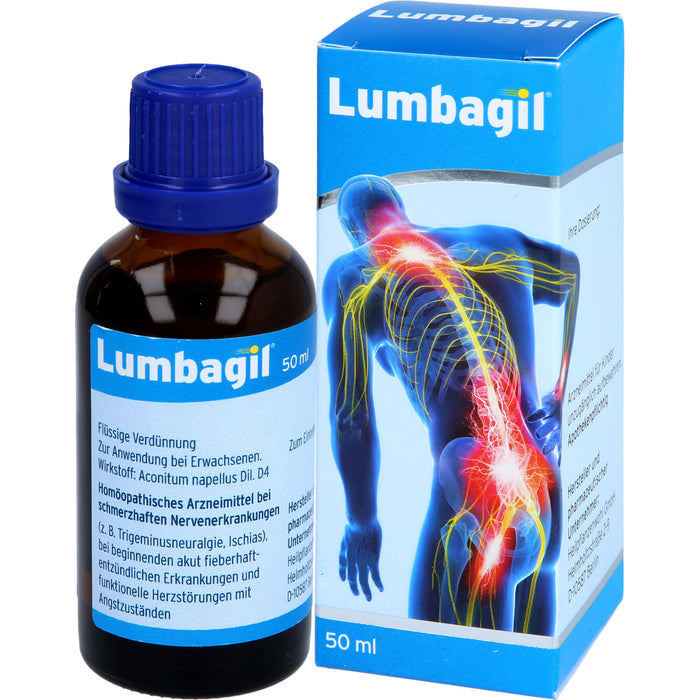 Lumbagil Tropfen bei Nervenschmerzen & Ischias, 50 ml Lösung