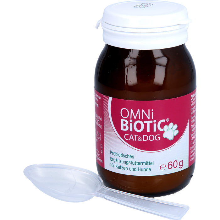 OMNi-BiOTiC Cat & Dog probiotisches Ergänzungsfuttermittel für Katzen & Hunde, 60 g Powder