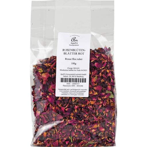ApoFit Rosenblütenblätter rot Tee, 100 g Tee