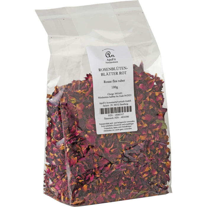 ApoFit Rosenblütenblätter rot Tee, 100 g Tee