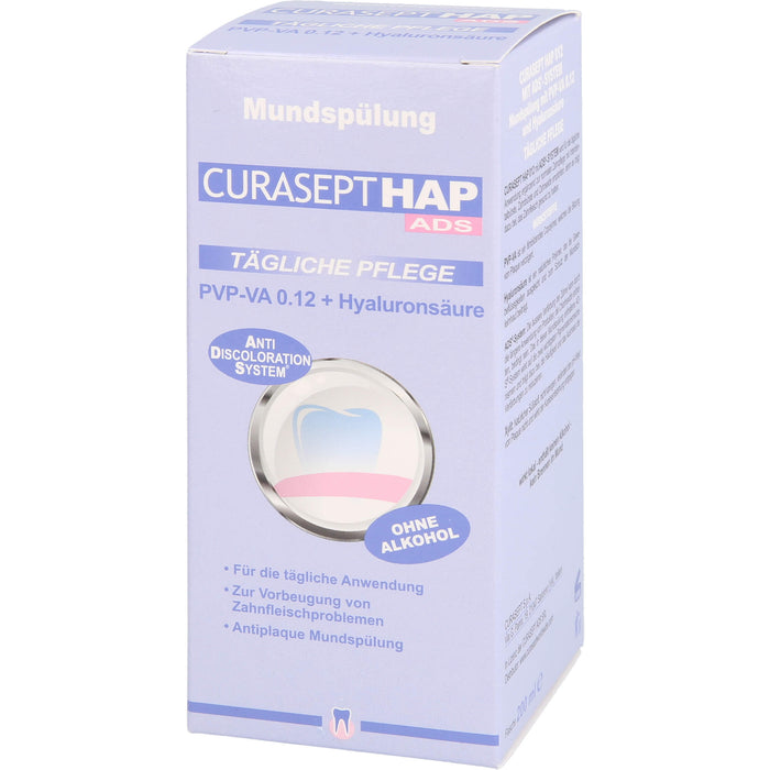 CURASEPT HAP012 PVP-VA 0,12 + Hyaluron Mundspülung, 200 ml Solution