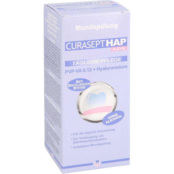 CURASEPT HAP012 PVP-VA 0,12 + Hyaluron Mundspülung, 200 ml Solution