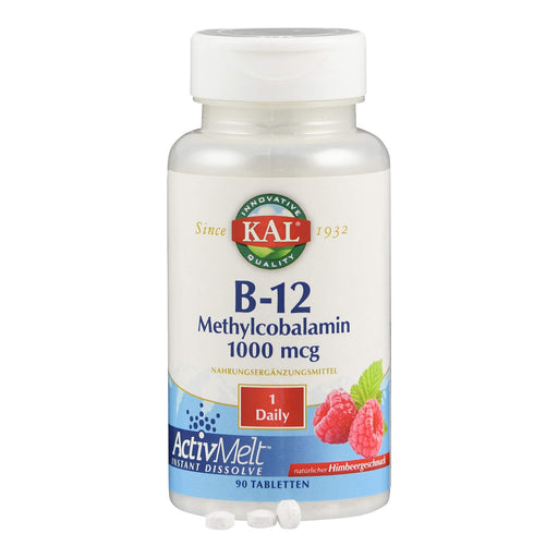 KAL Methylcobalamin Vitamin B12 1000 ug ActivMelt Lutschtabletten, 90 St. Schmelztabletten