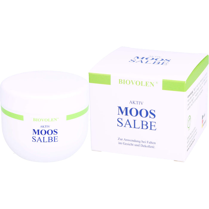 Biovolen Aktiv Moos Salbe bei Falten im Gesicht und Dekolleté, 100 ml Salbe