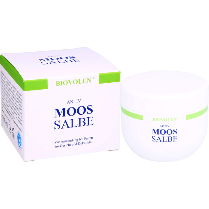 Biovolen Aktiv Moos Salbe bei Falten im Gesicht und Dekolleté, 100 ml Salbe
