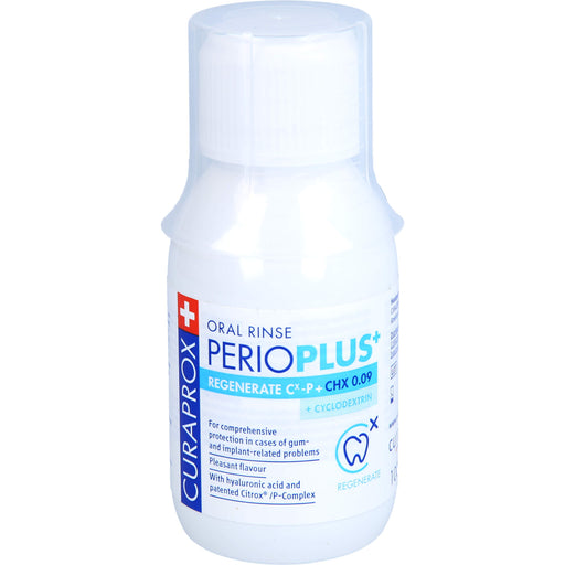 CURAPROX Perio Plus+ Regenerate Mundspülung fördert die Heilung des oralen Gewebes, 100 ml Lösung