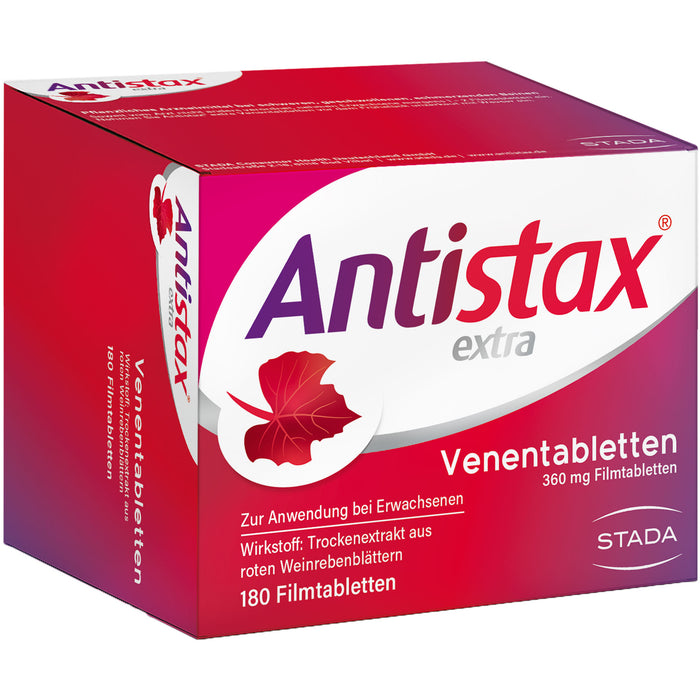 Antistax extra Venentabletten 360 mg bei Krampfadern, Besenreisern, schweren & geschwollenen Beinen, 180 pcs. Tablets