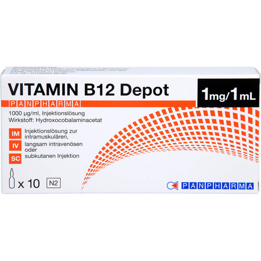 Panpharma Vitamin B12 Depot 1000 µg/ml Injektionslösung, 10 St. Ampullen