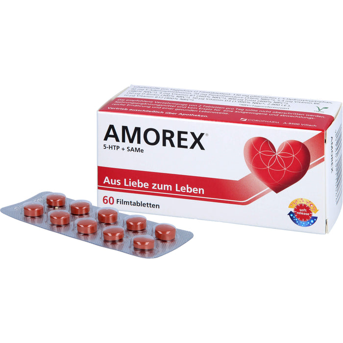 AMOREX 5-HTP und SAMe Filmtabletten aus Liebe zum Leben, 60 pcs. Tablets
