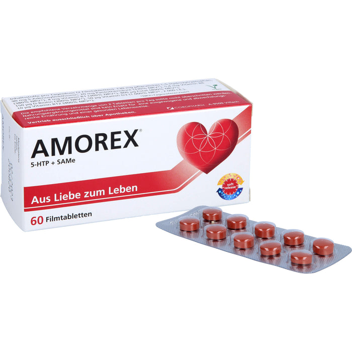 AMOREX 5-HTP und SAMe Filmtabletten aus Liebe zum Leben, 60 pcs. Tablets
