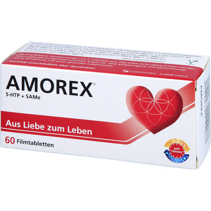 AMOREX 5-HTP und SAMe Filmtabletten aus Liebe zum Leben, 60 pcs. Tablets
