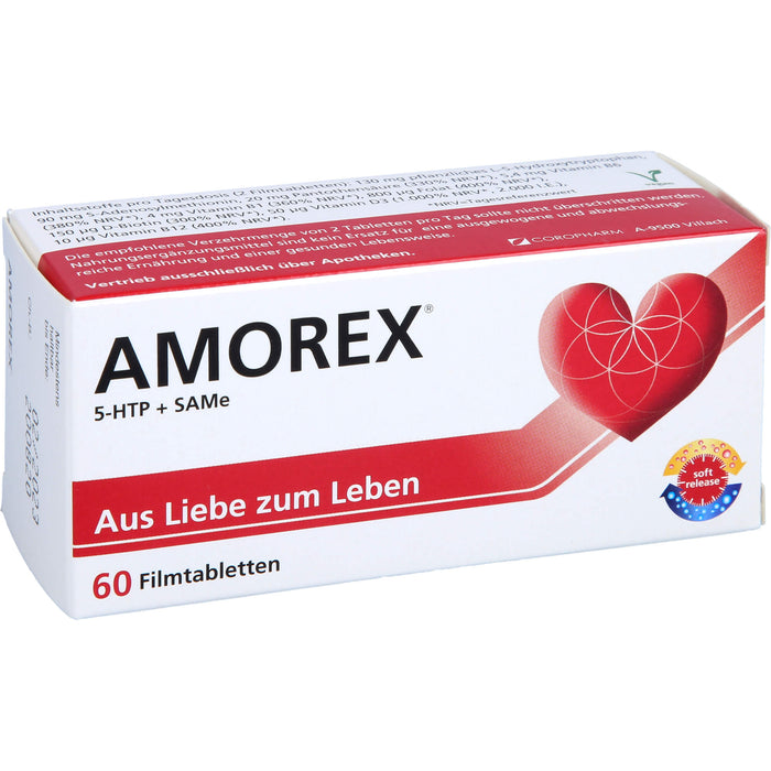 AMOREX 5-HTP und SAMe Filmtabletten aus Liebe zum Leben, 60 pcs. Tablets
