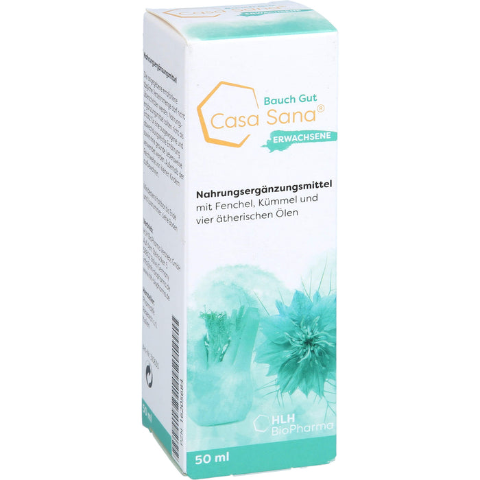 Casa Sana Bauch Gut Lösung Pflanzenextrakte für einen entspannten Bauch für Erwachsene, 50 ml Solution