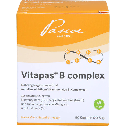 Pascoe Vitapas B complex Kapseln zur Verringerung von Müdigkeit, 60 St. Kapseln