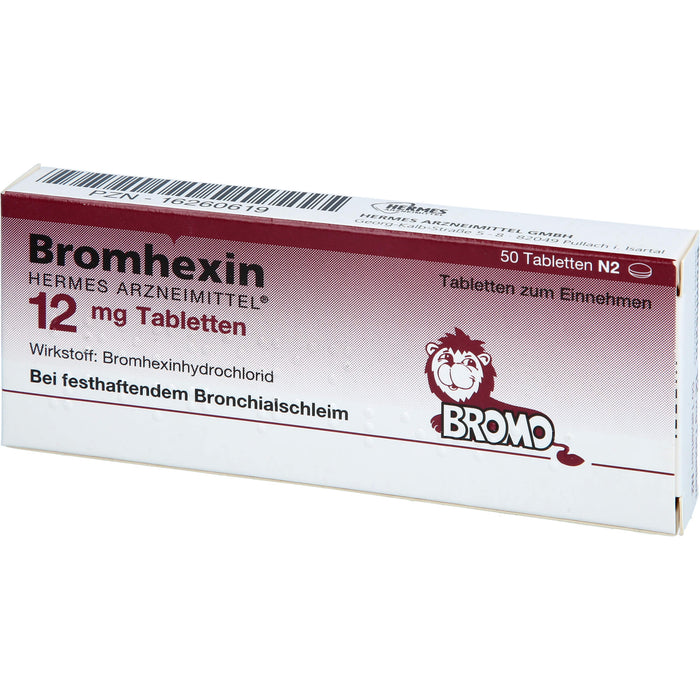 Bromhexin Hermes Arzneimittel  12 mg Tabletten, 50 St. Tabletten