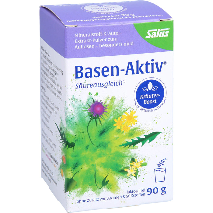 Salus Basen-Aktiv Mineralstoff-Kräuterextrakt-Pulver für Säureausgleich, Energie und Regeneration, 90 g Poudre