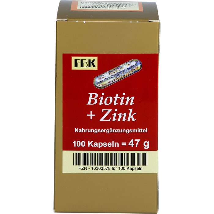 FBK Biotin + Zink Kapseln, 100 St. Kapseln