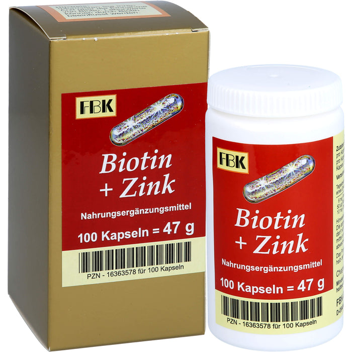 FBK Biotin + Zink Kapseln, 100 pcs. Capsules