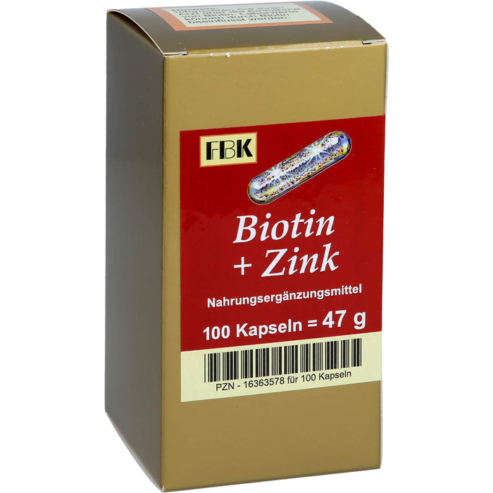 FBK Biotin + Zink Kapseln, 100 pcs. Capsules