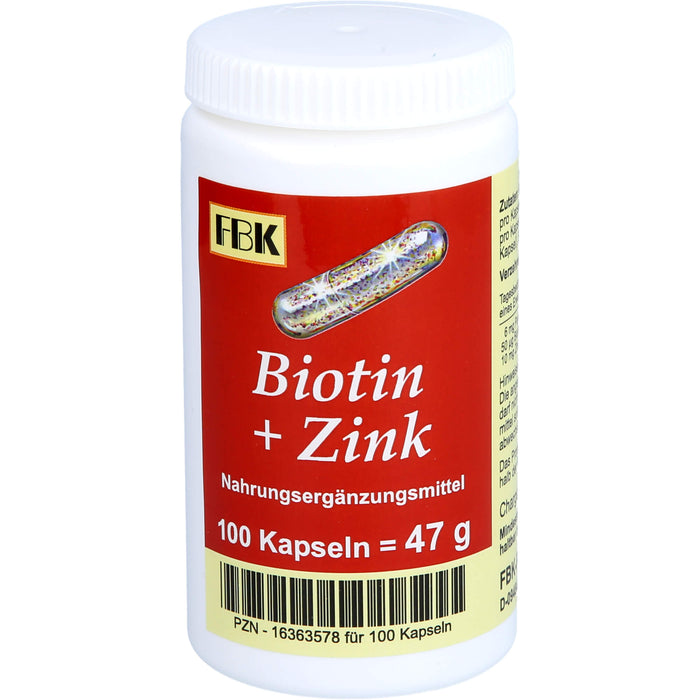 FBK Biotin + Zink Kapseln, 100 pcs. Capsules