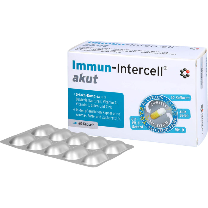 Immun-Intercell akut Kapseln zur gezielten Unterstützung der Abwehrkräfte, 60 St. Kapseln