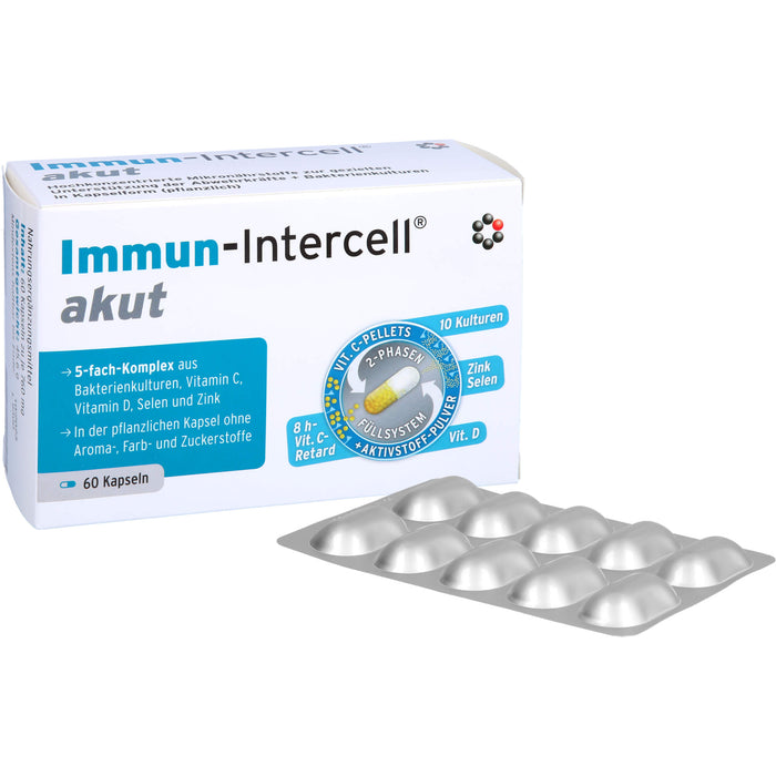 Immun-Intercell akut Kapseln zur gezielten Unterstützung der Abwehrkräfte, 60 pcs. Capsules