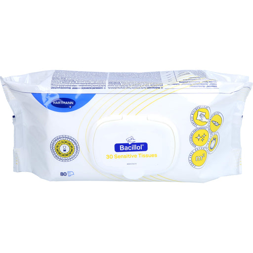 Bacillol 30 Sensitive Tissues Flow-Pack zur schnellen Desinfektion, 80 St. Tücher