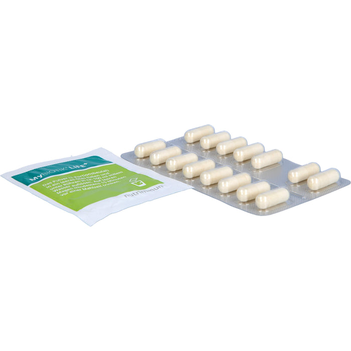 MyBiotik LIFE+ Kombipackung Pulver und Kapseln trägt zu einer normalen mentalen Leistungsfähigkeit bei, 30 pcs. Combipack