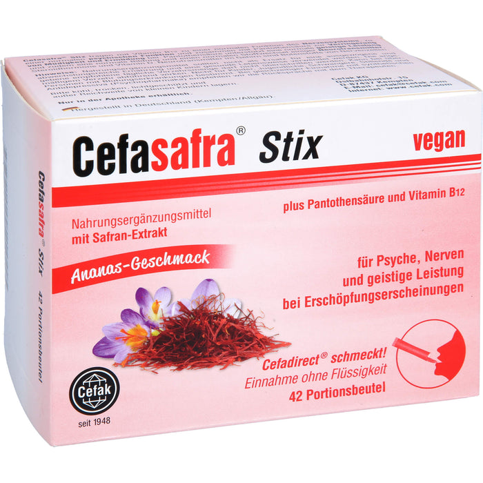 Cefasafra Stix Granulat für Psyche, Nerven und geistige Leistung bei Erschöpfungserscheinungen, 42 St. Beutel