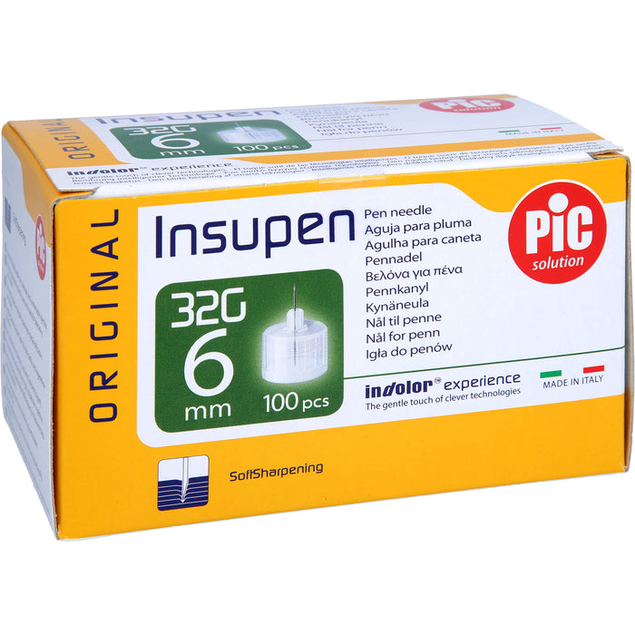 Insupen Pen Nadeln Original 32G 6 mm, 100 pcs. Cannulas