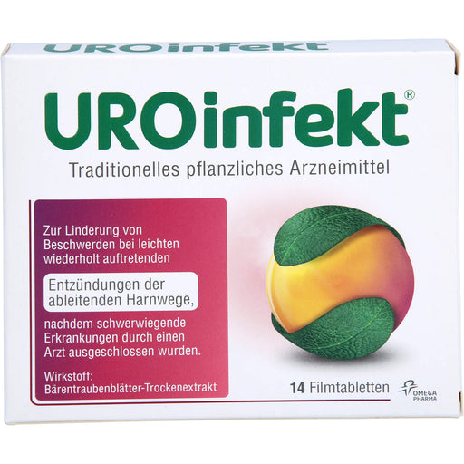 UROinfekt 864 mg Filmtabletten bei Entzündungen der ableitenden Harnwege, 14 St. Tabletten